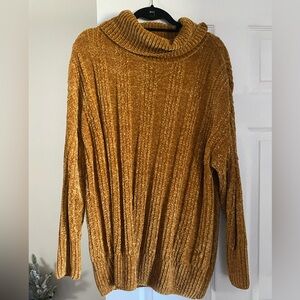 Zenana Outfitters Mustard Cowl Neck Sweater